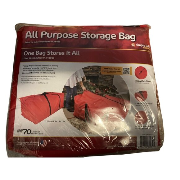 Simple Living Solutions All Purpose Storage Bag Organizing Christmas Holiday - Picture 1 of 5